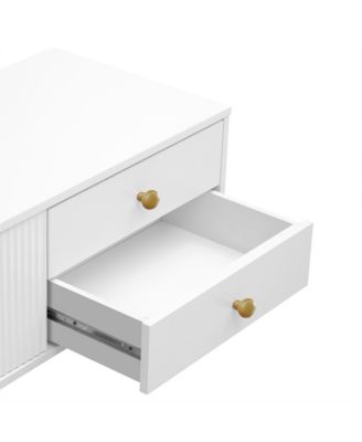 TV Stand for 65+ Inch TV, Modern Entertainment Center with Storage