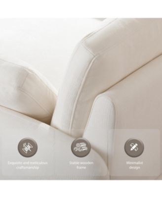 Streamdale Oversized Chenille Sofa Chair - Wide Deep Seat, Modern Armchair