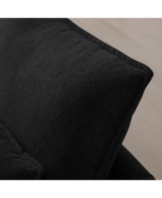 130" U-Shaped Sofa with Console, Cupholders, Sleeper & Chaise (Black)