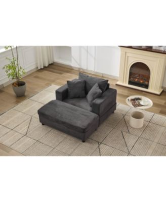 Streamdale Chaise Lounge Sofa Bed with Ottoman & Pillows