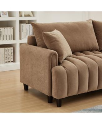 83" Futon Sofa Bed with Pillows, Convertible Sleeper