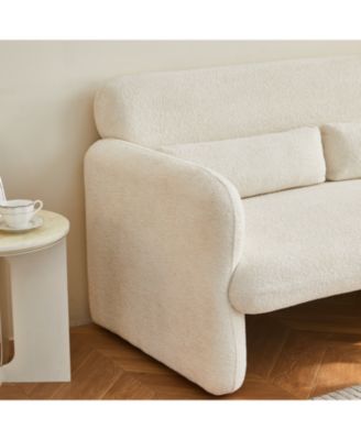 34" Velvet Sofa - Modern Single Couch for Small Spaces