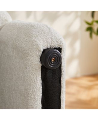 34" Velvet Sofa - Modern Single Couch for Small Spaces