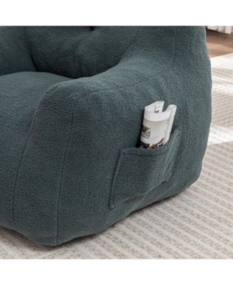 Bean Bag Sofa Chair with Armrests, High-Density Foam, Comfy for Living Room/Bedroom