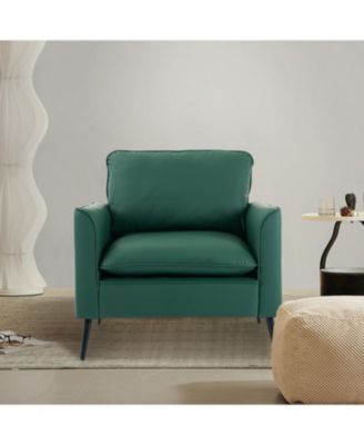  Cat Paw Green Leather Sofa & Chair Set