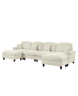 Streamdale Classic U-Shape Sectional Sofa with Ottomans