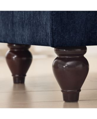  Mid Century Modular Sectional Sofa, Chenille, Ottoman, Blue