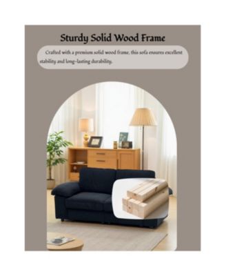 Velvet Storage Loveseat - Modern Sofa for Small Spaces