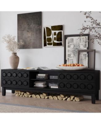 Mid-Century Media Console - 4 Drawers, Cable Management, TV Stand up to 75"