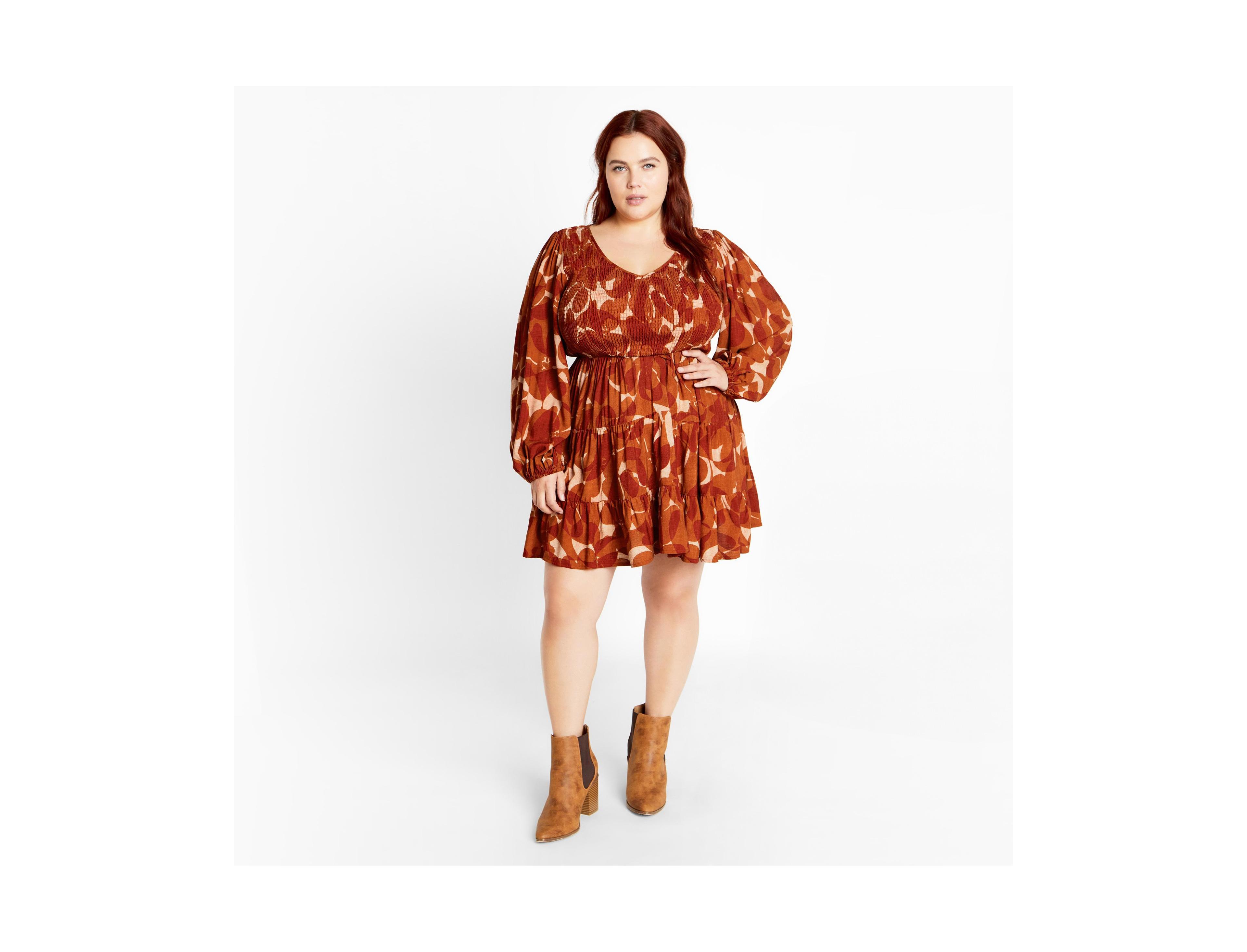 City Chic Women's Jemma Mini Print Dress