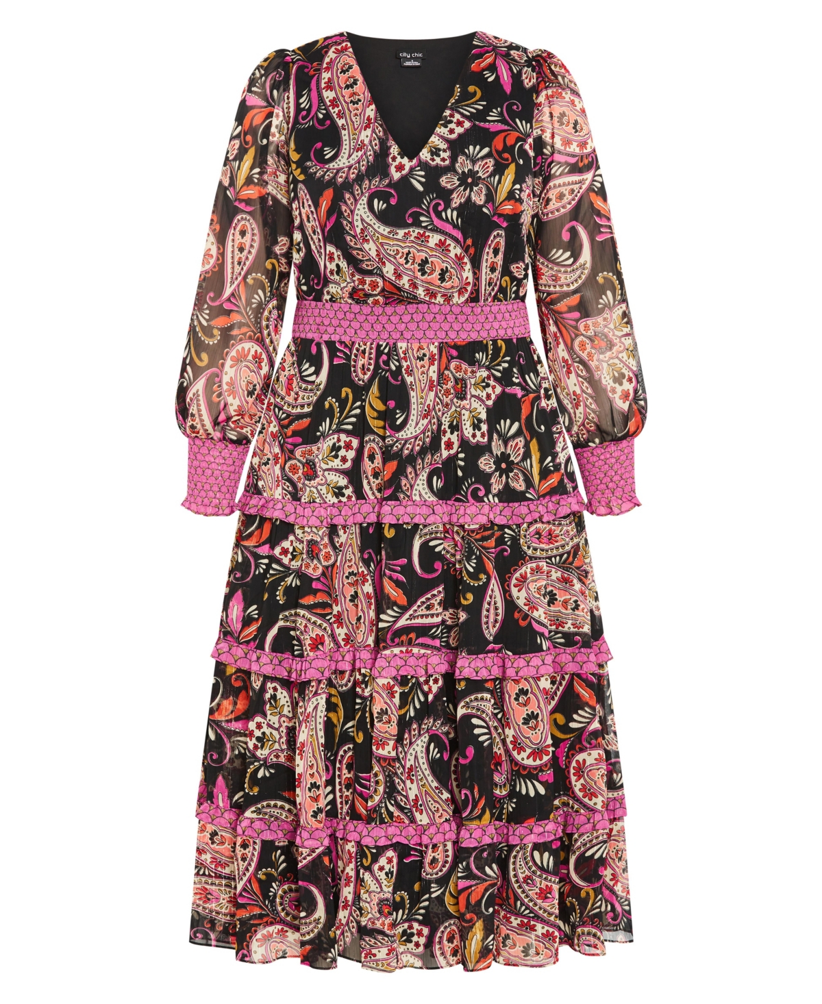 City Chic Plus Gwendolyn Print Dress