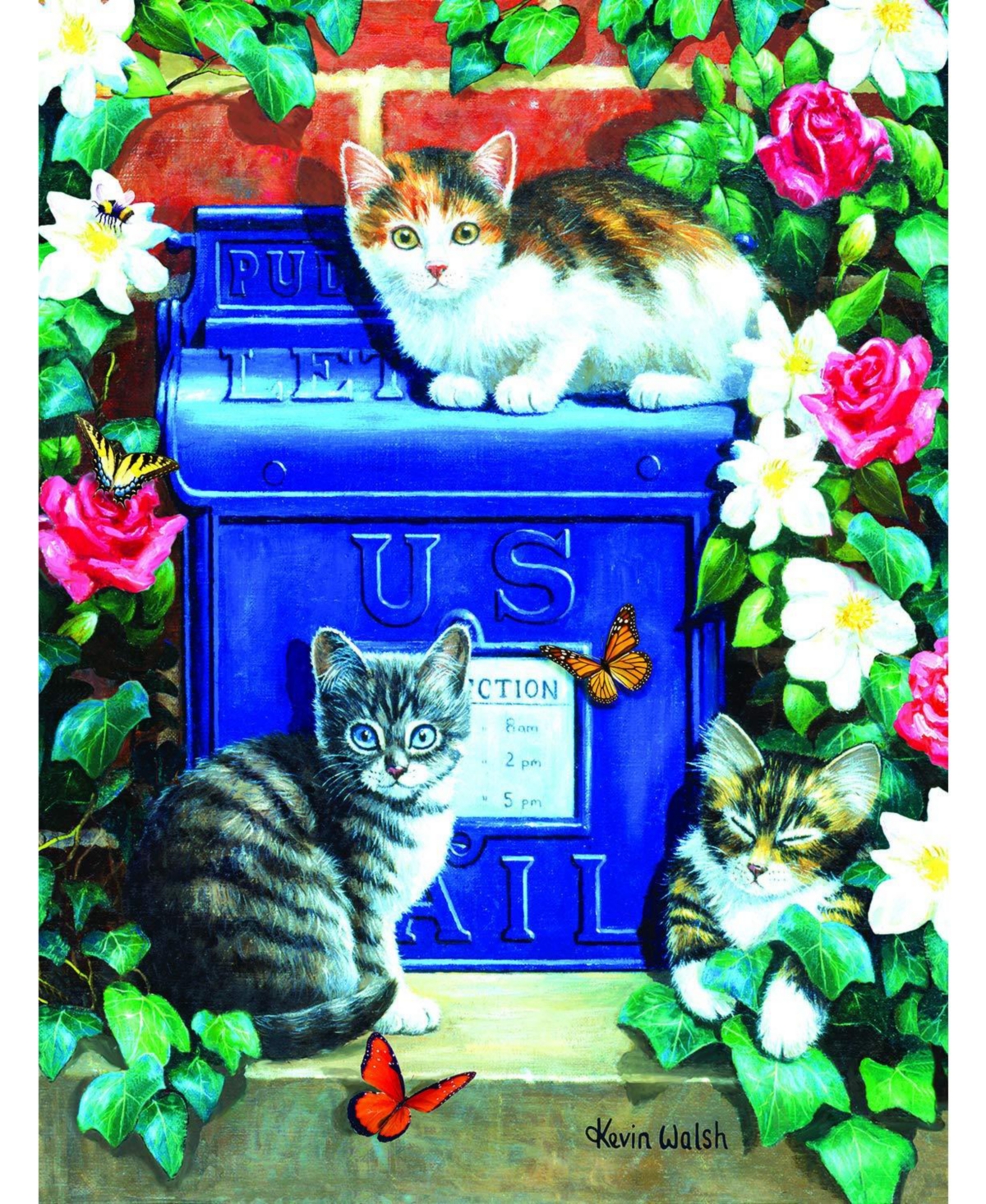 SunsOut Mail Box Kittens 300 piece Jigsaw Puzzle for Adults