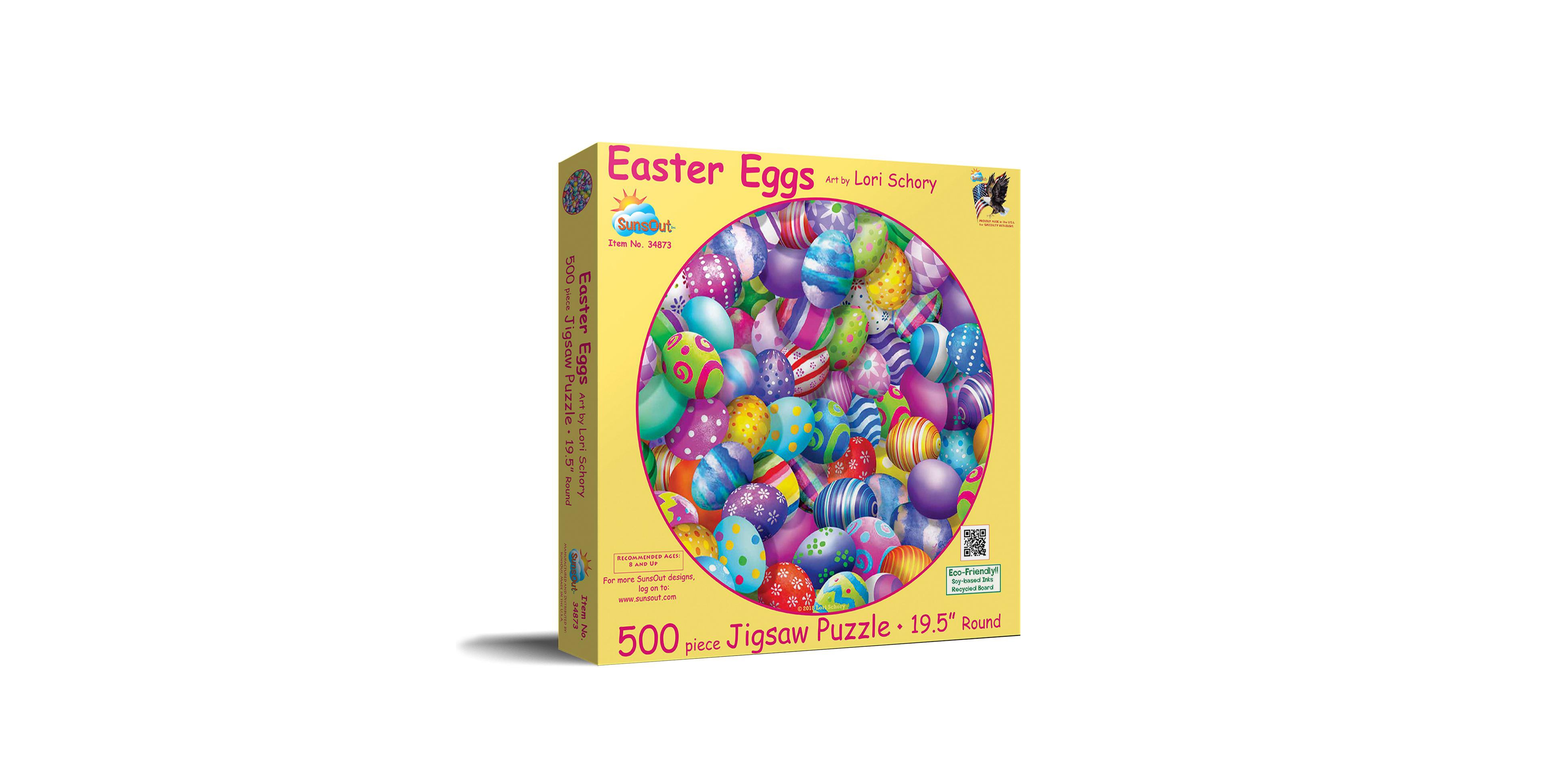 Sunsout Easter Eggs 500-Piece Jigsaw Puzzle, Ages 15+