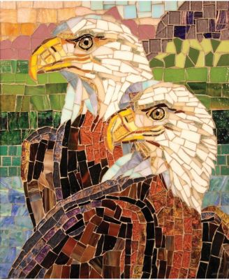 Stained Glass Eagles 1000 piece Jigsaw Puzzle for Adults