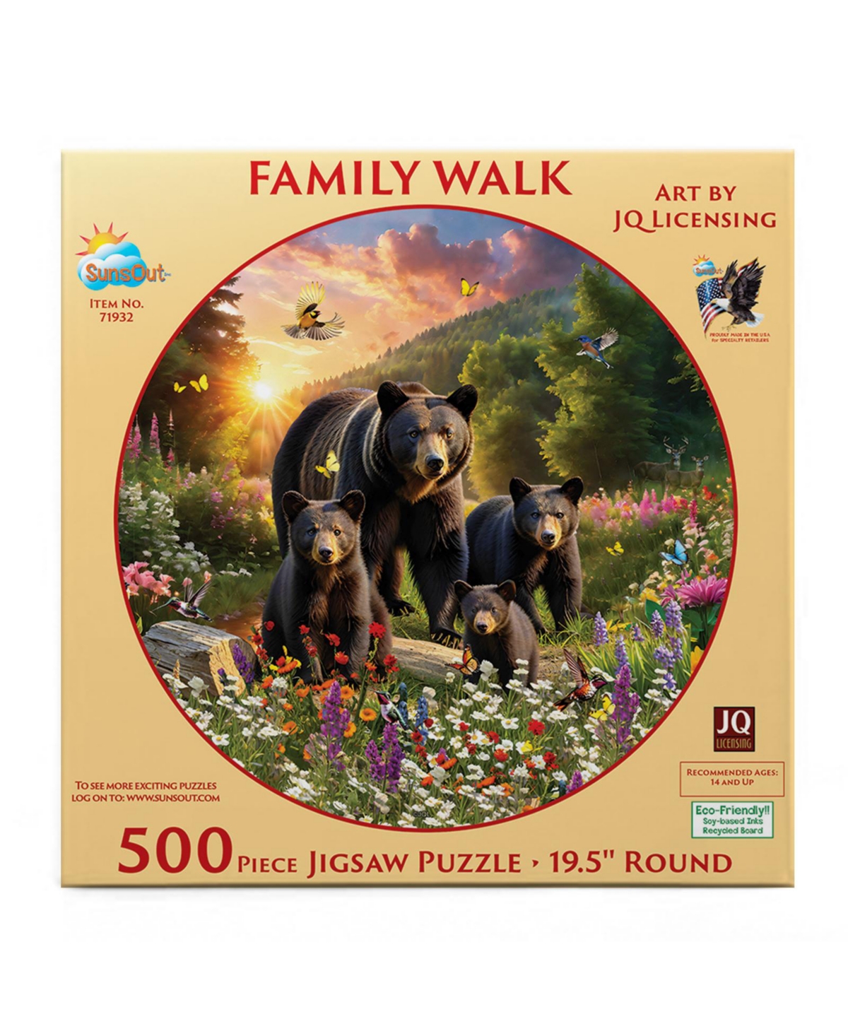 SunsOut Family Walk 500 piece Jigsaw Puzzle for Adults