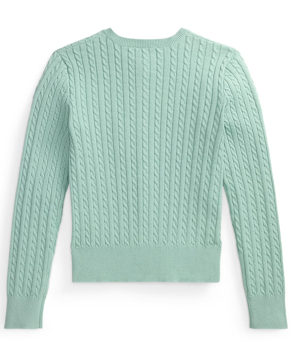 Polo Ralph Lauren Girls' 7-16 Mini-Cable Button Front Cardigan