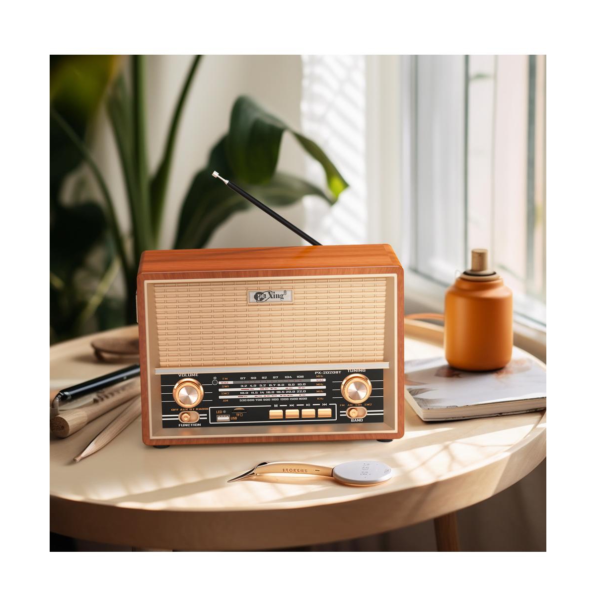 Artudatech Classic Retro Style Radio with 4-Band Reception and Usb/Sd/Aux Connectivity