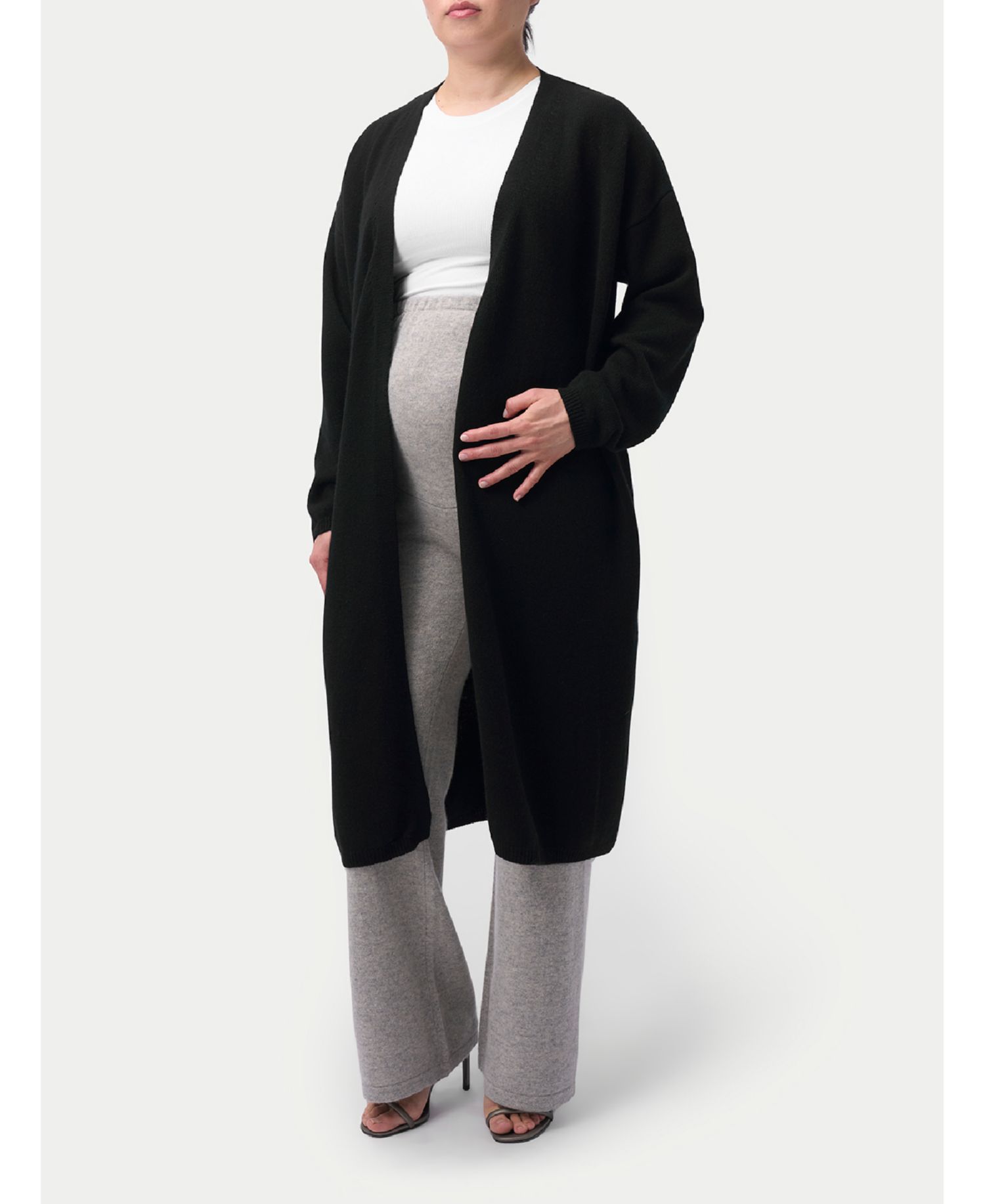 Maternity Wide-Leg Knitted Cashmere Pants