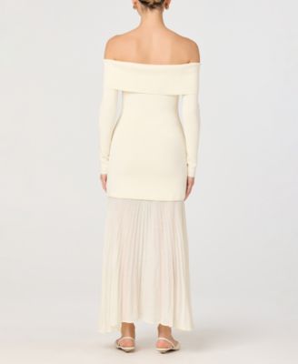 Women's Off-The-Shoulder Pull-On Dress