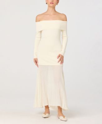 Women's Off-The-Shoulder Pull-On Dress