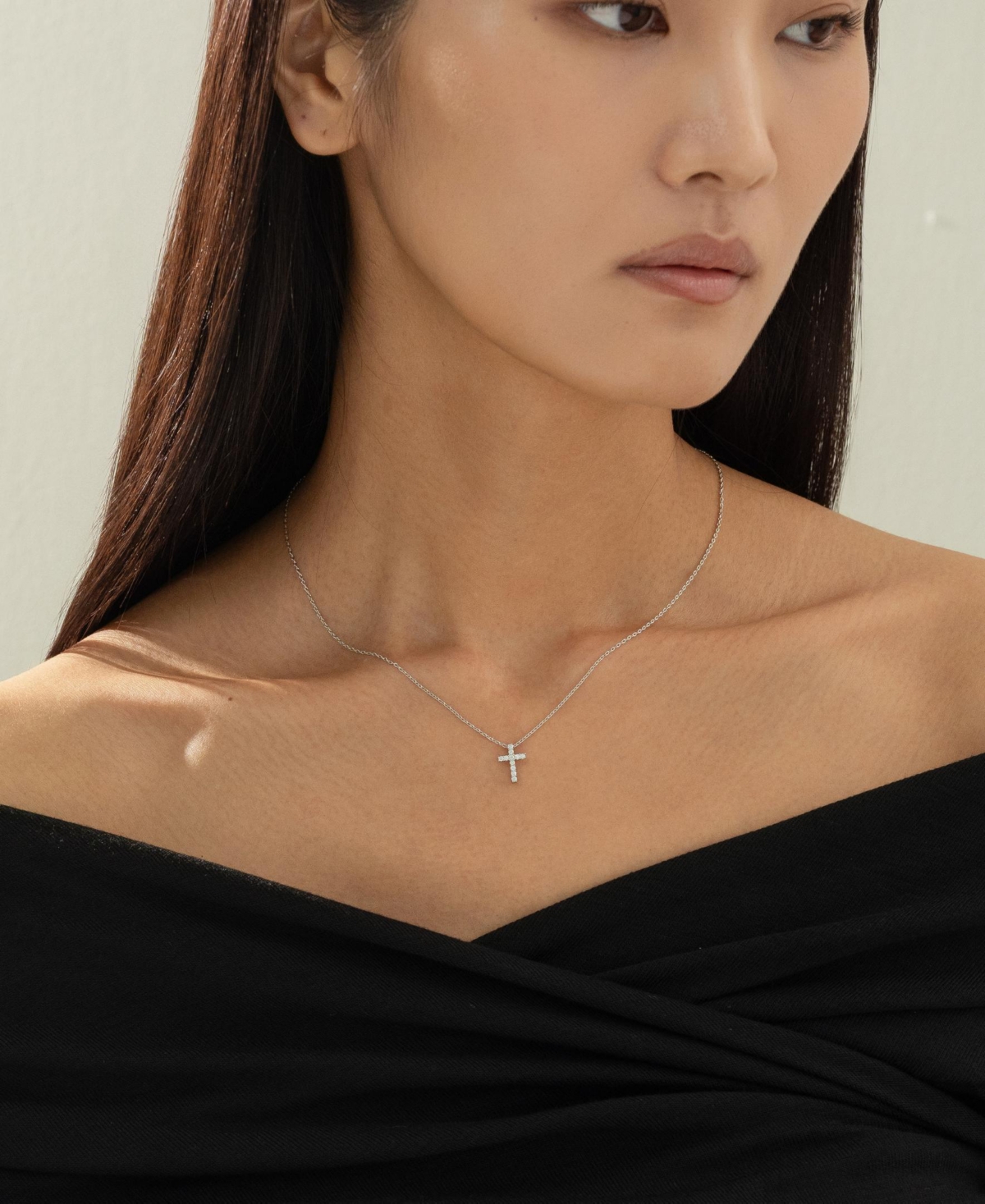 Bearfruit Jewelry Plated Aveline Crystal Cross Necklace Holiday Gift Guide