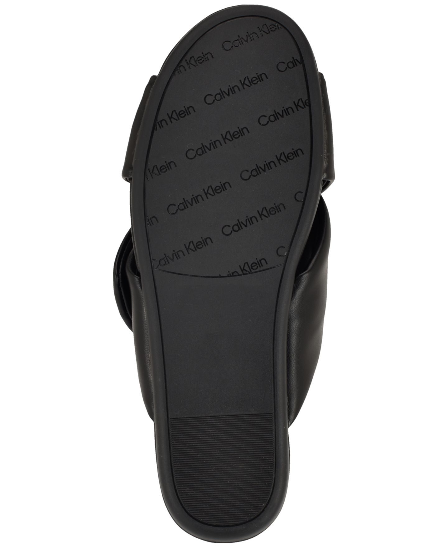 Женские сандалии Calvin Klein Renley Criss-Cross Flat Slip-On, цвет: Чёрный — фото 5