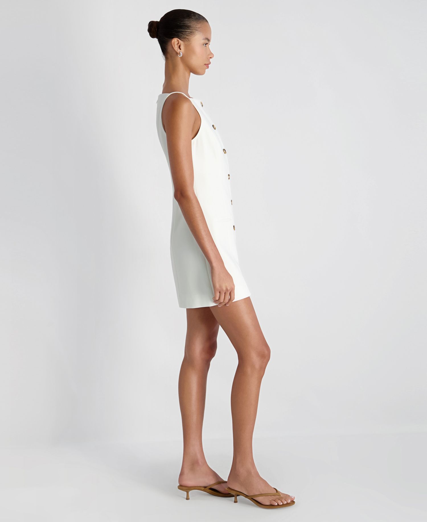 Women's Sleeveless Button-Down Mini Dress