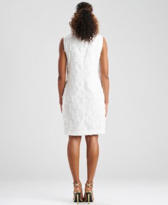 Women's Fil Coupe Jacquard Sleeveless Dress