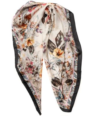 Lily Floral Square Scarf