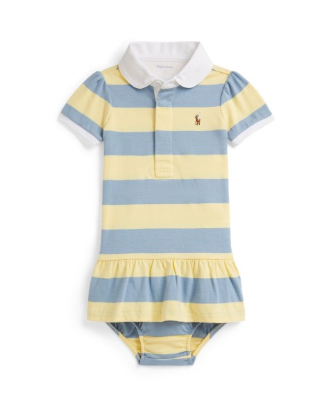 Детские Polo Ralph Lauren Baby Girls' Striped Rugby Dress and Bloomer