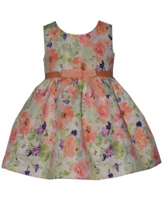 Baby Girls' Round Neck Cardigan, Dress and Bloomers, 3-Piece Set