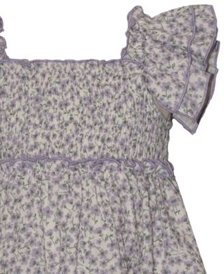 Baby Girls' Smocked Square Neck Top and Jogger Pants, 2-Piece Set