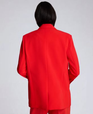 Women's One-Button Notch Collar Jacket