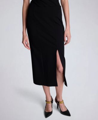 Women's Pull-On Column Slit Skirt