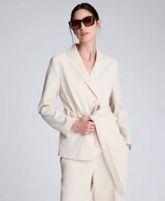 Women's Notch Collar Vision Twill Belted Jacket