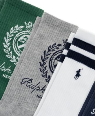 Men's Ralph Lauren Crest Crew Socks, 6-Pack