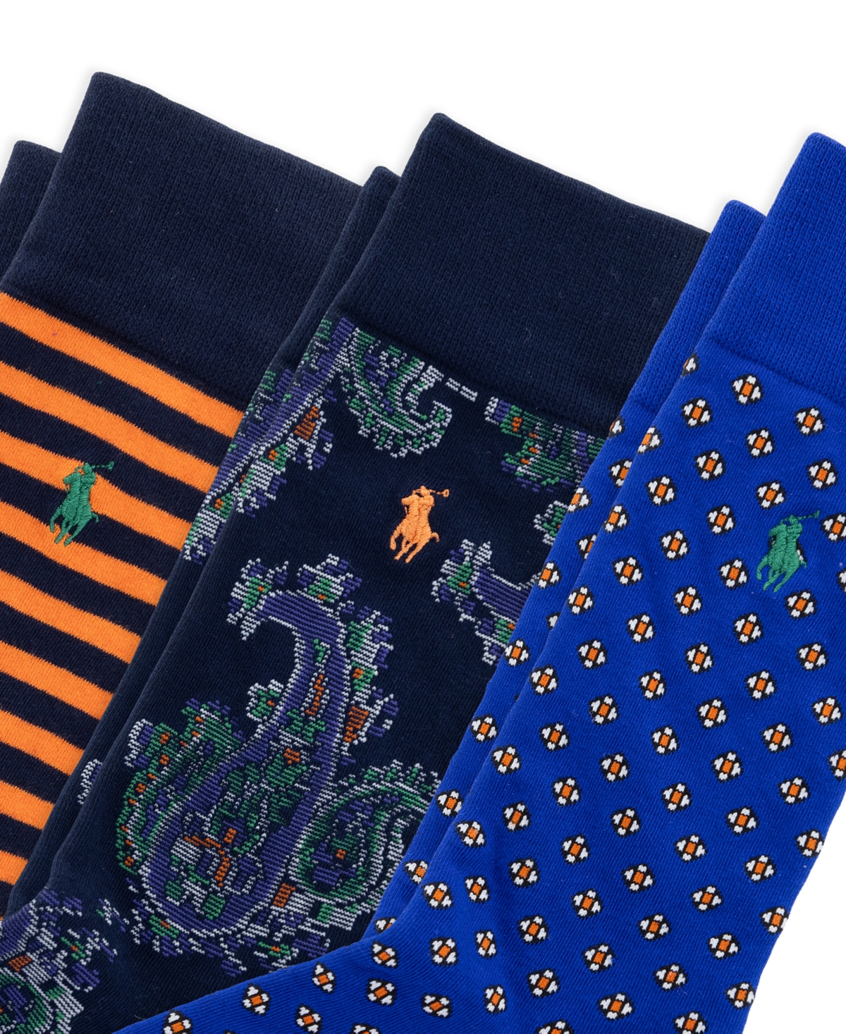 Polo Ralph Lauren Men's Printed Crew Socks, 3-Pack