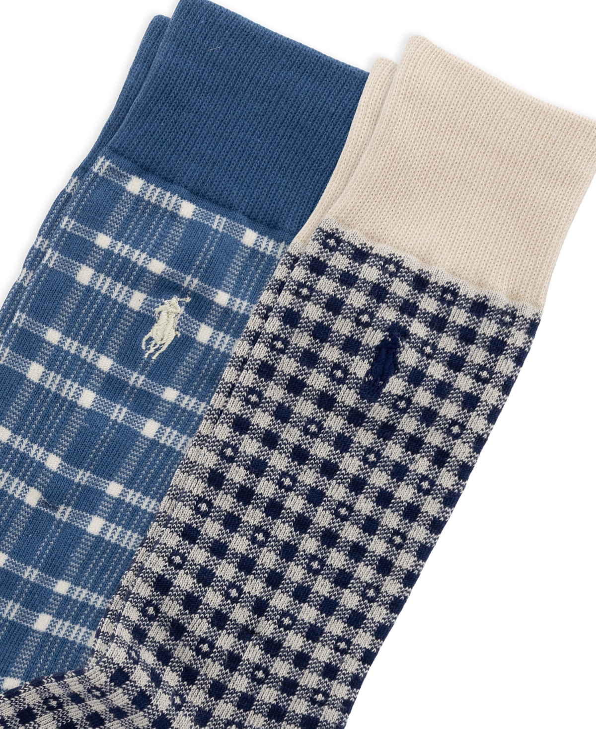 Polo Ralph Lauren Men's Polo Novelty Plaid Crew Socks, 2-Pack
