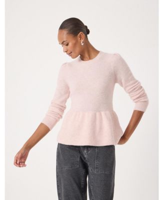 Women's Wool Blend Peplum Top