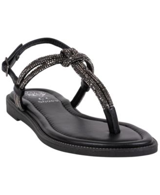 Women's Alonde Embellished T-Strap Flat Sandals