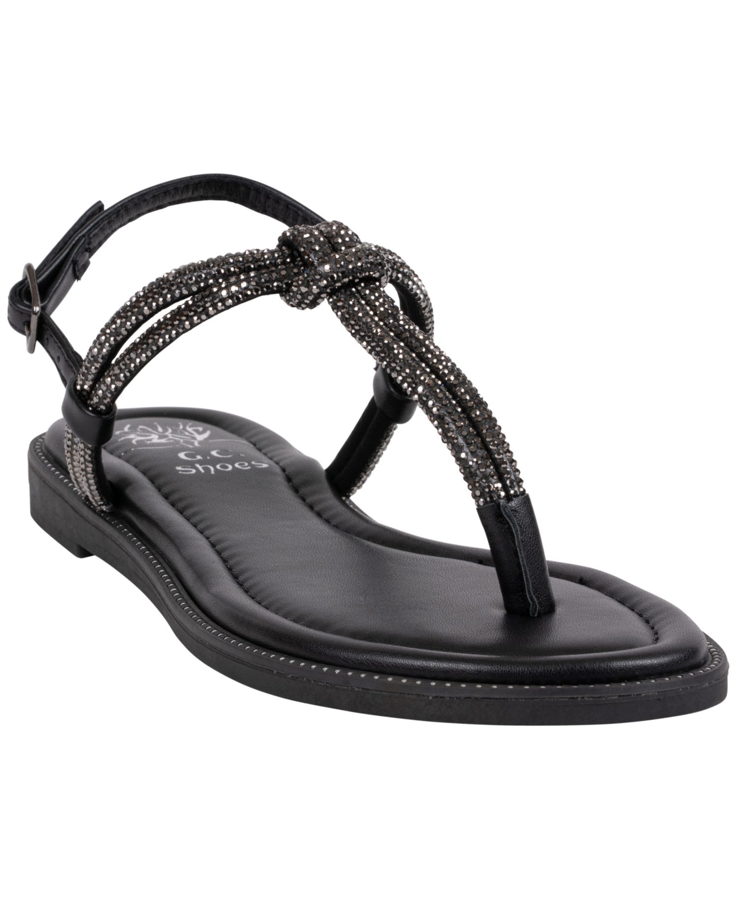 Women's Alonde Embellished T-Strap Flat Sandals