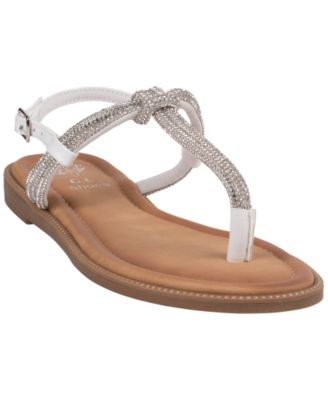 Women's Alonde Embellished T-Strap Flat Sandals