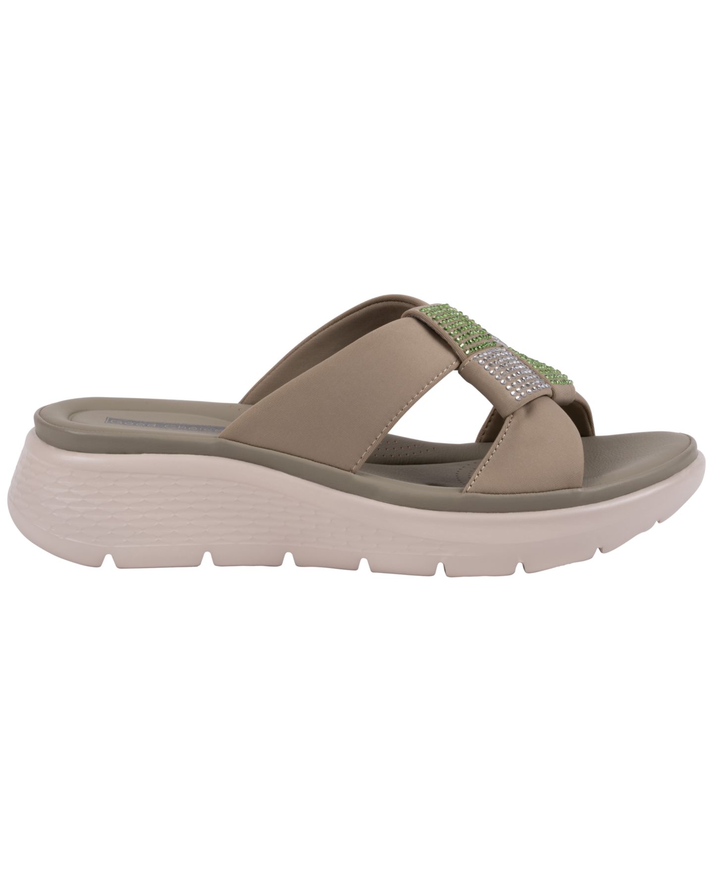 Женские сандалии GC Shoes Cenza Embellished Comfort, цвет: Оливковый — фото 2