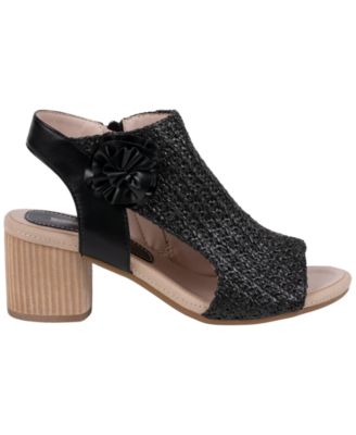 Women's Zakki Flower Rosette Woven Block Heel Dress Sandals