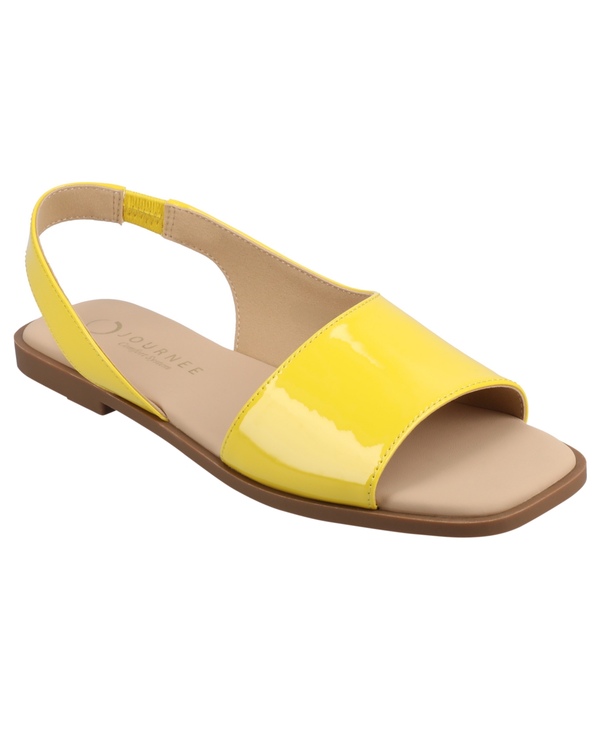 Journee Collection Women's Brinsley Slingback D'Orsay Flat Sandals - Mango