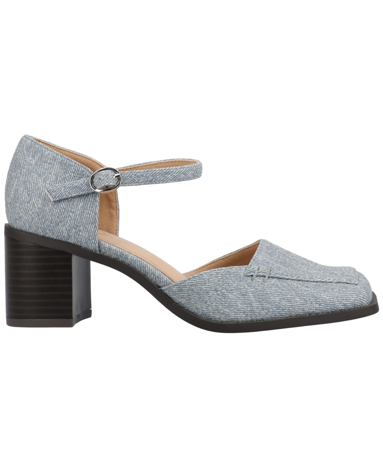 Women's Evangeline Block Heel Square Toe Pumps
