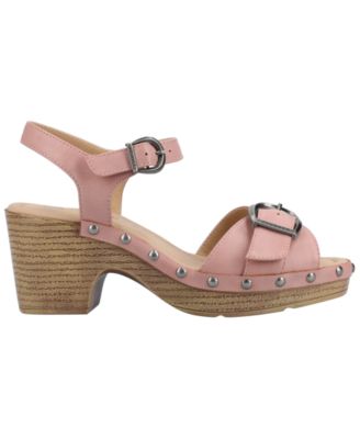 Women's Sisilia Stacked Heel Ankle Strap Sandals