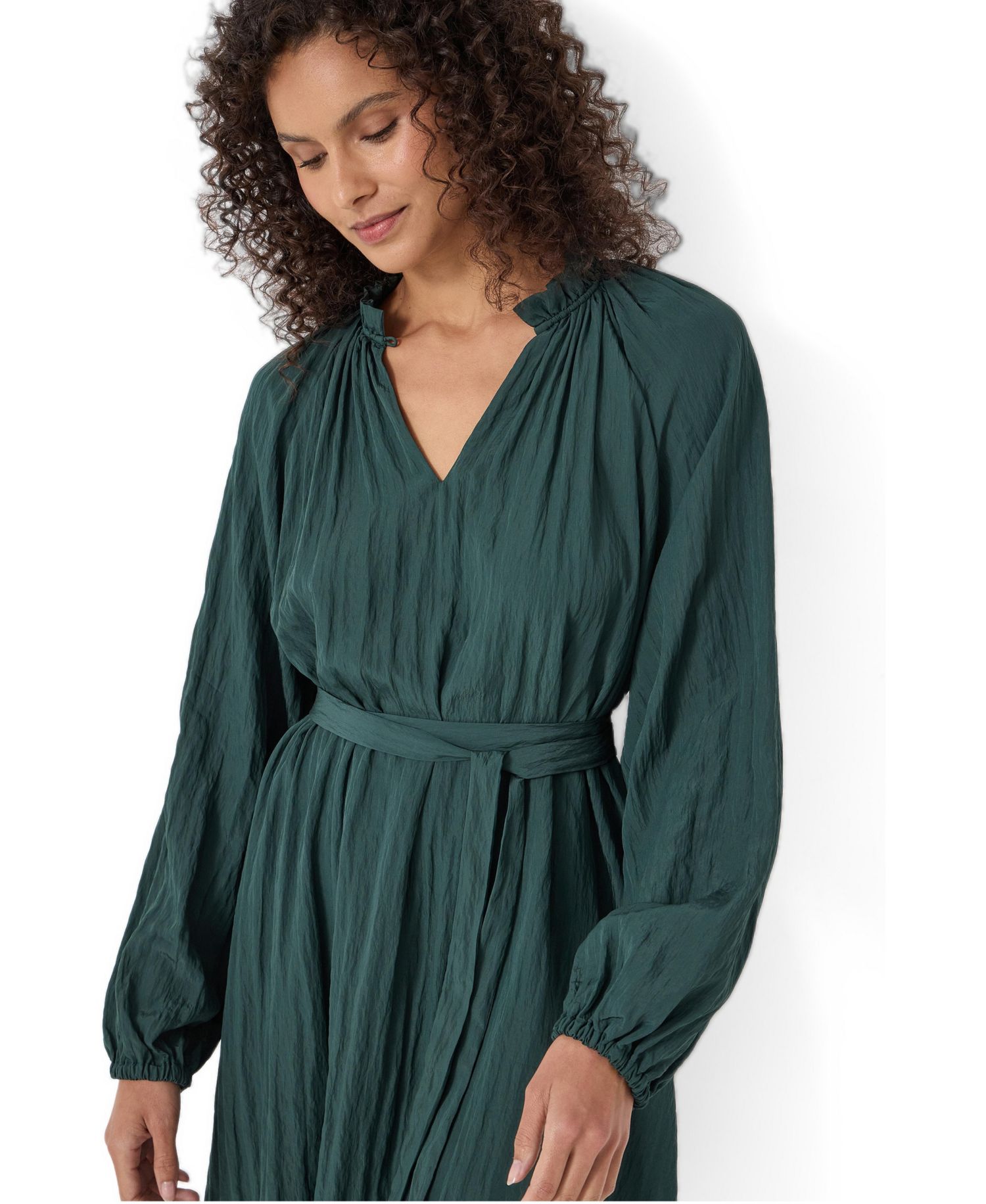 Women's Ruffled Long Sleeve Mini Dress