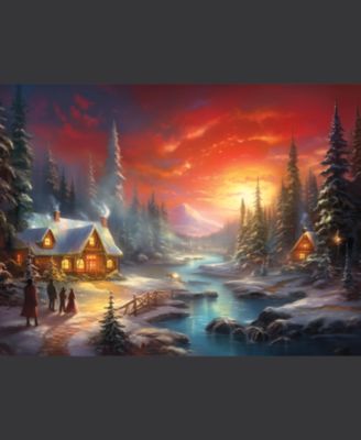 Holiday Scene 500 piece Jigsaw Puzzle for Adults  Christmas
