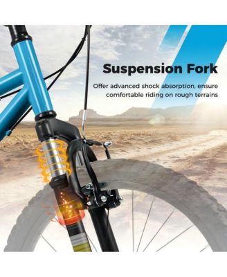 Kids Mountain Bike with Suspension Fork Six Speed Drivetrain and Dual V Brakes